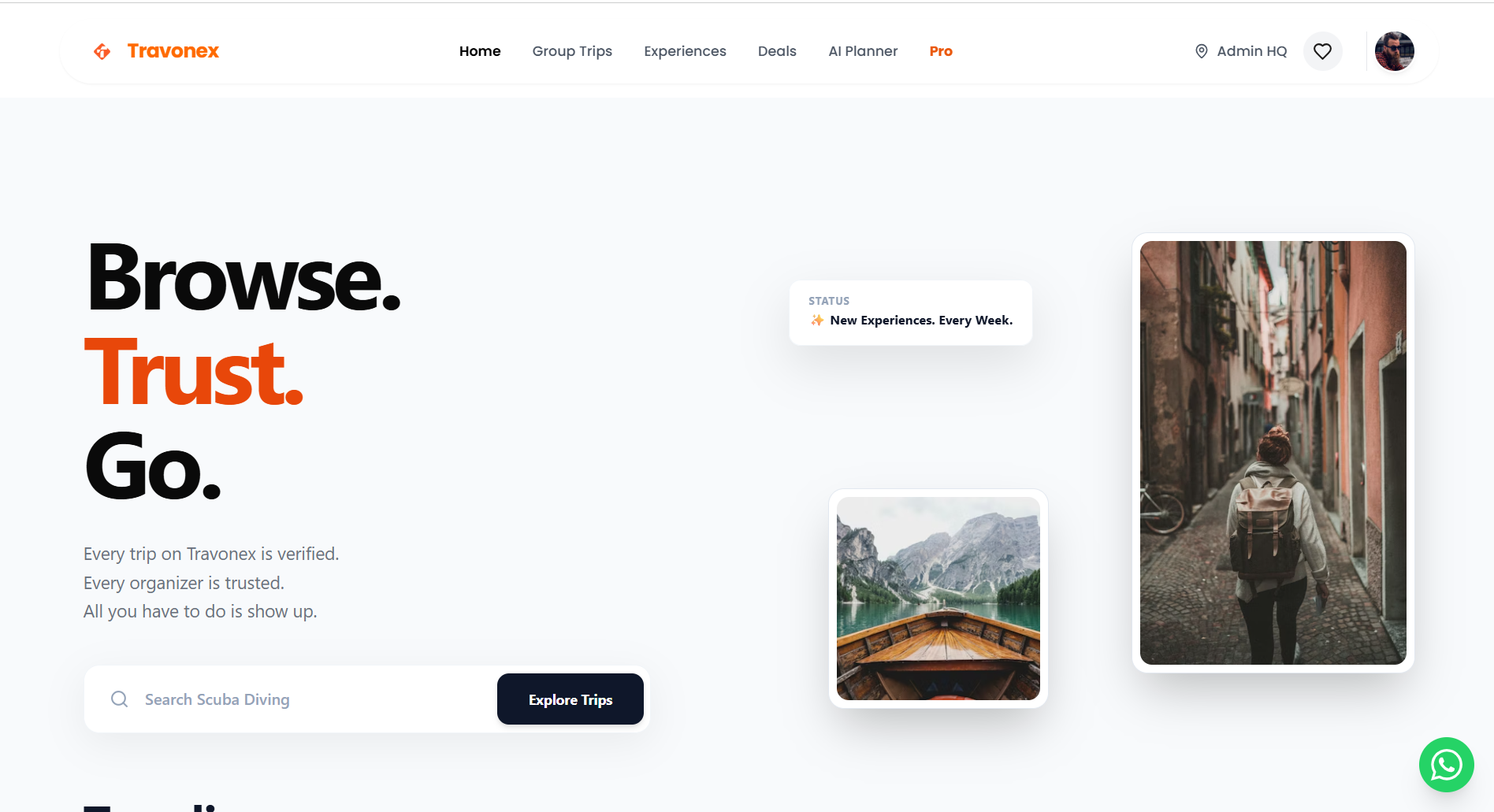 Travonex Platform Screenshot